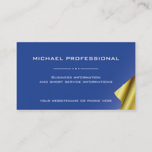 20 Modern Professionell Affärskort blå, guld Visitkort