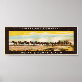 20 Mule Team Borax Poster