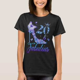 20 och tjocka Högklackar Lycklig 20:e fågeln T Shirt