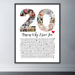 20 Orsaker till att jag Kärlek dig 20:e födelsedag Poster<br><div class="desc">Fira kärlek och skapa varaktiga minnen med detta skäl till varför jag Kärlekar er fotokollage. Med den här anpassadet kan du skapa en hjärtslitande och personlig-gåva som är perfekt för olika tillfälle, från bröllop-dagar till födelsedagar, Alla hjärtans dag eller bara för att. Varför jag Kärlek - Uttryck kärlek med ett...</div>