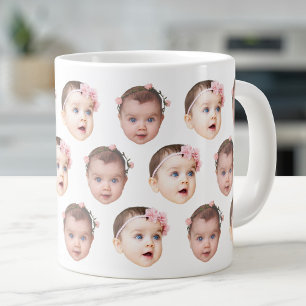 20 Oz Jumbo Baby Ansikte 2-fotospecialitet Mugg