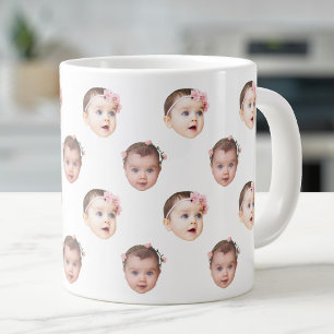 20 Oz Jumbo Cute Baby Ansikte 2 Fototsspecialitet Jumbo Mugg