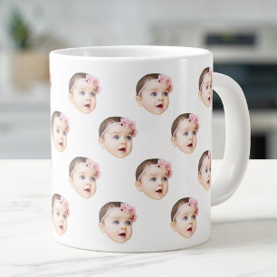 20 Oz jumbo Cute Baby Ansikte fotospecialitet Mugg
