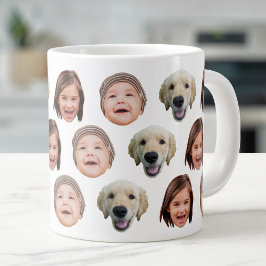 20 Oz Jumbo Family Ansikte 3-fotospecialitet Jumbo Mugg