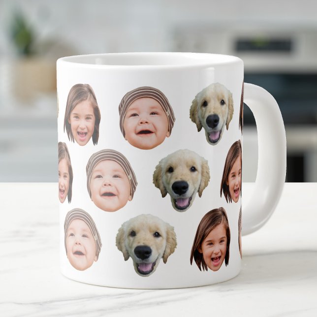 20 Oz Jumbo Family Ansikte 3-fotospecialitet Jumbo Mugg (Skapare uppladdad)