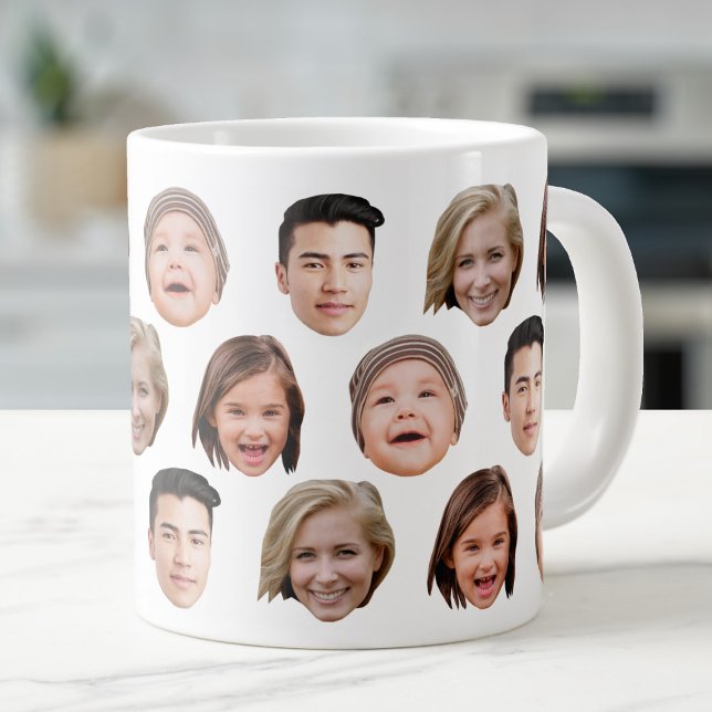 20 Oz Jumbo Family Ansikte 4-fotospecialitet Jumbo Mugg (Skapare uppladdad)