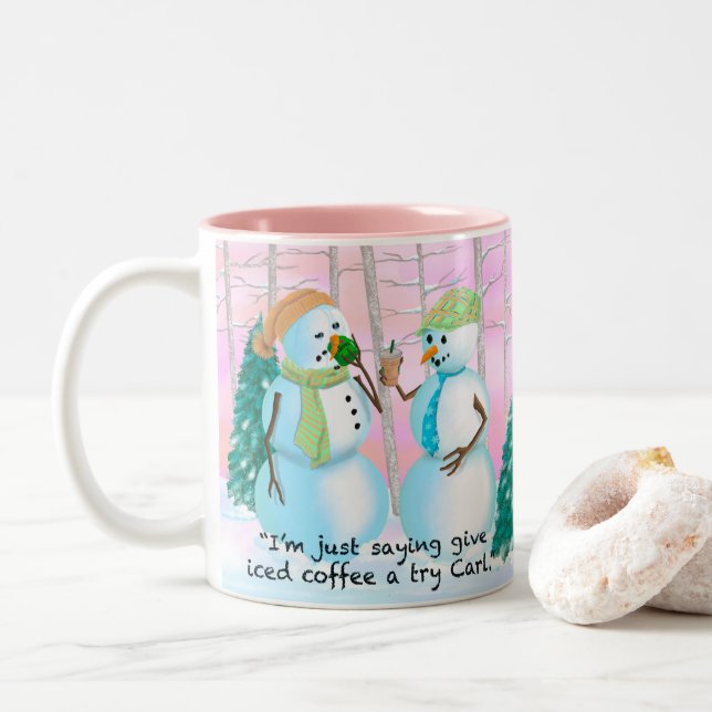 20 oz Snögubbar och kaffe mugg (Med munk)