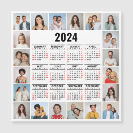 20 Photo Collage 2024 Year at a Glance Calendar