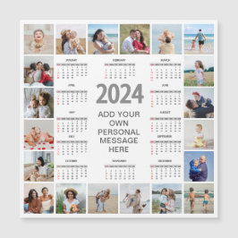 20 Photo Collage 2024 Year at a Glance Calendar