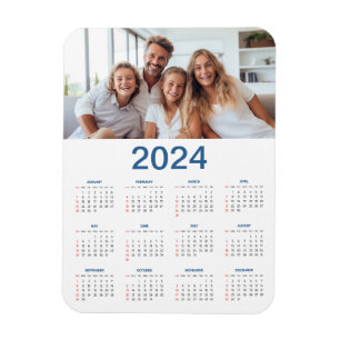 20 Photo Collage 2024 Year at a Glance Calendar Magnet