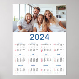 20 Photo Collage 2024 Year at a Glance Calendar Poster