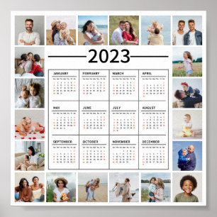 20 Photo Collage US 2023 års kalender Poster