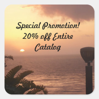 20 procent av - havsvy fyrkantigt klistermärke