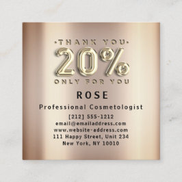 20 % rabatt Logotyp Tack Ro Guld Tidsbeställning Kort