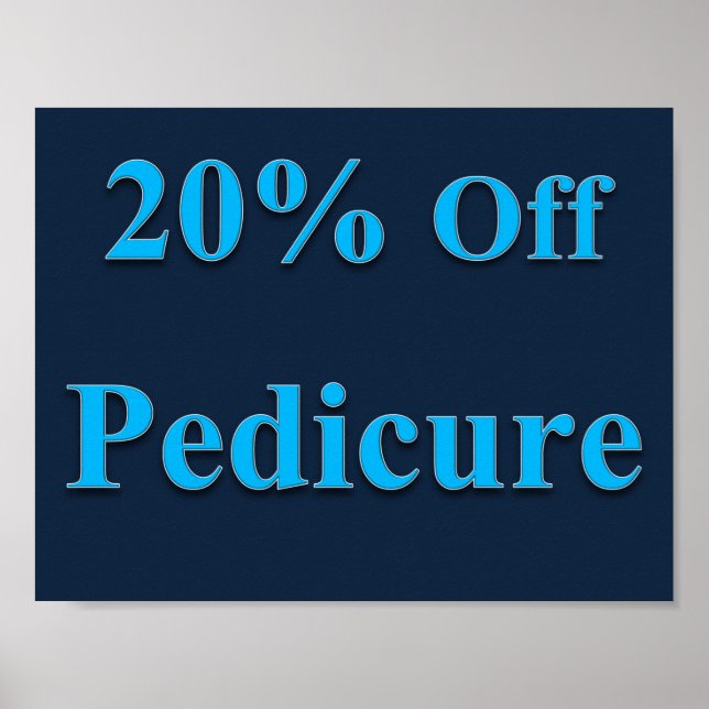 20% rabatt på pedikyr Affisch Matt (Framsidan)