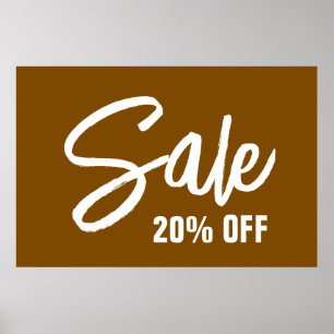 20% reaaffisch, stor reaaffisch för butik poster