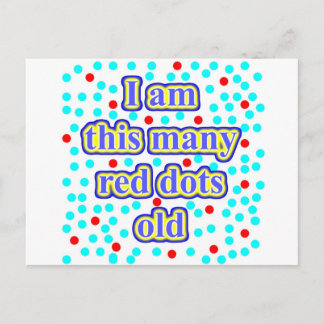 20 röda prickar gamla vykort