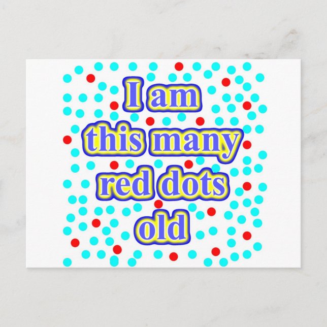 20 röda prickar gamla vykort (Framsida)