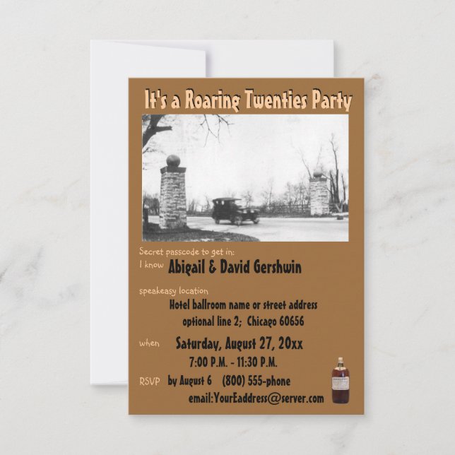 20:s förbjudna tema inbjudningar (Framsida)