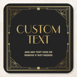 20-sekunders Art Deco-högtalarenkel Anpassningsbar Underlägg Papper Kvadrat