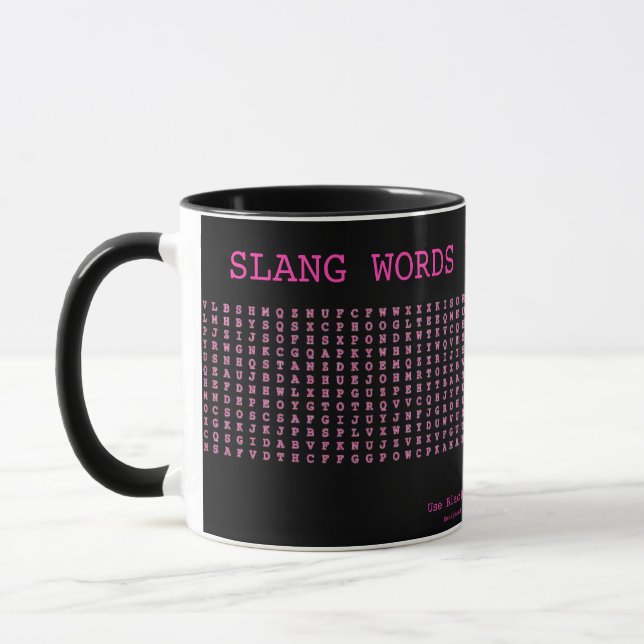 20 Slang Ord Cute Ord Search Mugg (Vänster)