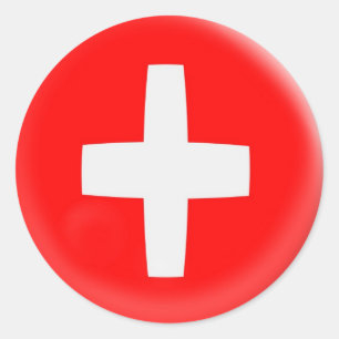 20 små flagga för klistermärkeSchweitz schweiza Runt Klistermärke