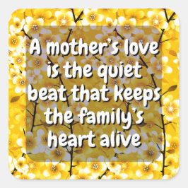 (20 st) Blommig mamma-citat | Klistermärken till m