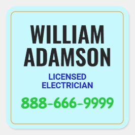 20 st - Kontakt (reklam, marknadsföring) marknadsf Fyrkantigt Klistermärke