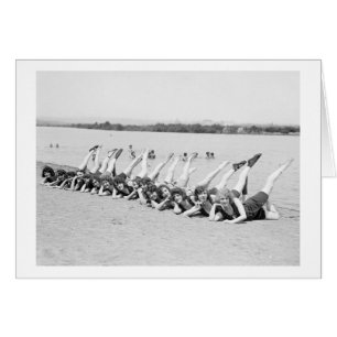 20-tal som dansar flickor hälsningskort