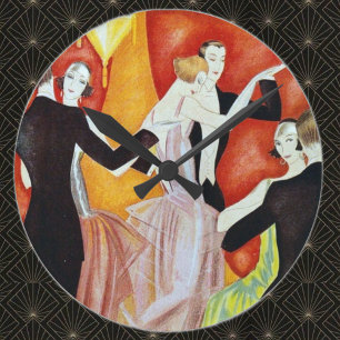 20-tal som dansar par rund klocka