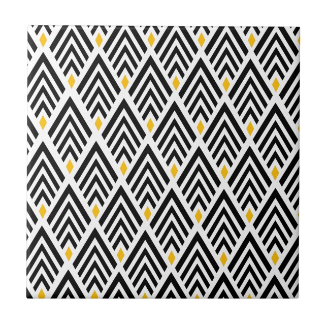 20-talart décopilar med guld- brytning kakelplatta (Framsidan)