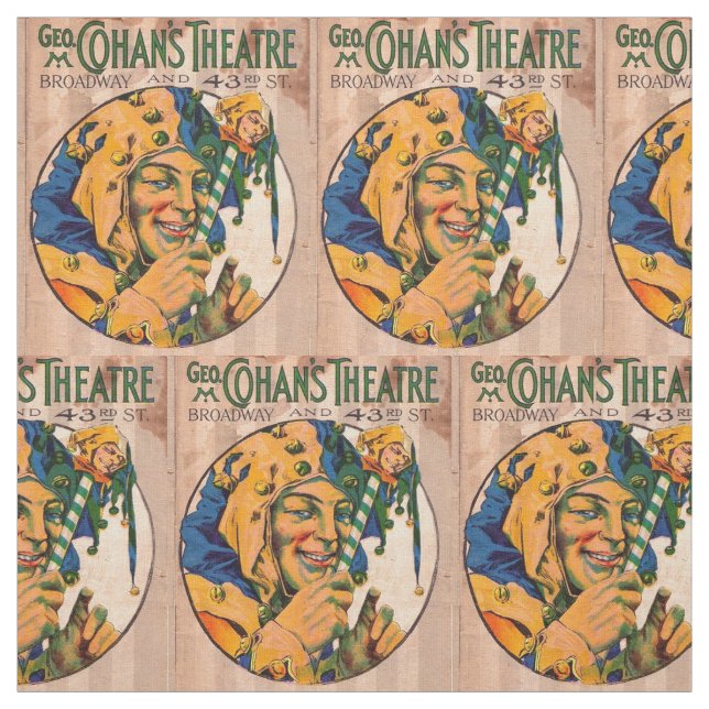 20-talCohans playbill för Theatre täcker trycket Tyg (Provkarta)