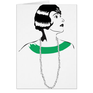 20-taldam hälsningskort