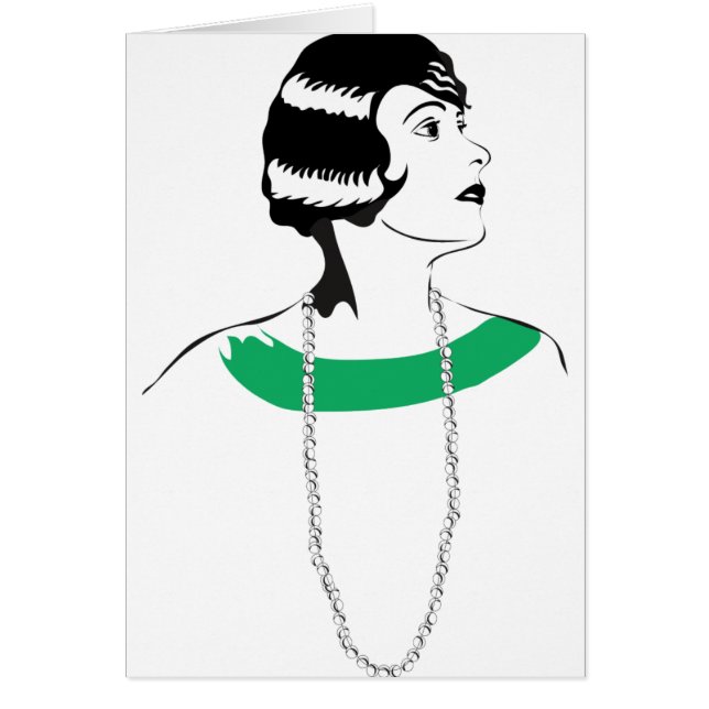 20-taldam hälsningskort (Framsidan)