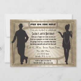 20-talets konsthugg, blöjflicka och gangster inbjudningar