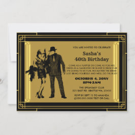 20-talets konsthugg, blöjflicka och gangster inbjudningar