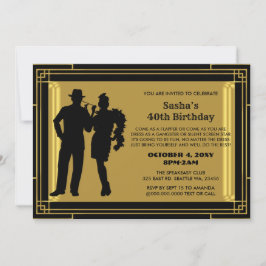 20-talets konsthugg, blöjflicka och gangster inv. inbjudningar