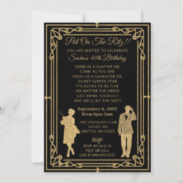 20-talets konsthugg, blöjflicka och gangster inv. inbjudningar