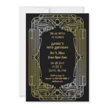 20-talets underbara Gatsby Art Deco Birthday