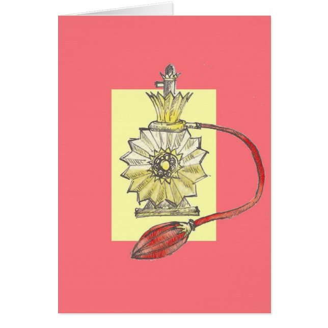 20-talparfymflaska hälsningskort (Framsidan)