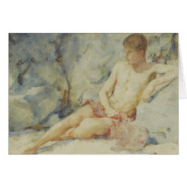 20-talpojke mot sten vid Tuke Hälsningskort