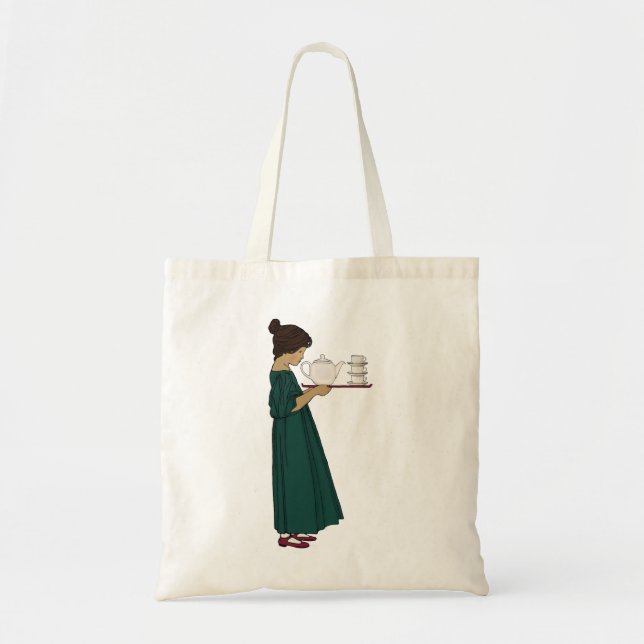 20-talTeaflicka Totebag Tygkasse (Framsidan)