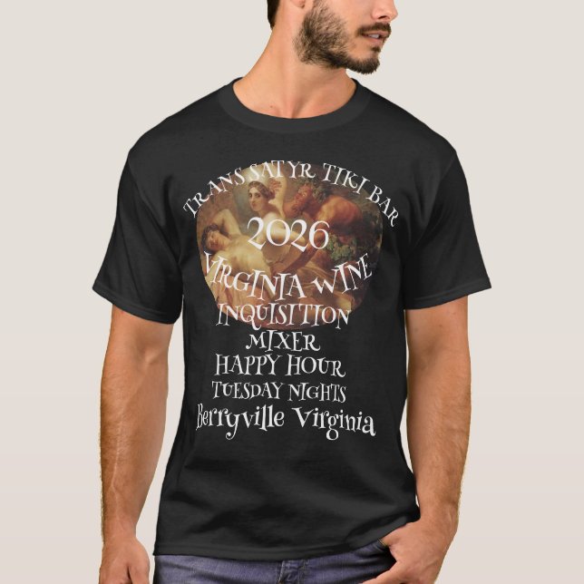 20## TRANS SATYR TIKI Bar Happy HOUR T Shirt (Framsida)