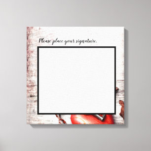 20 tum x 20 tum Namnteckning Canvas Land Wood Nyck