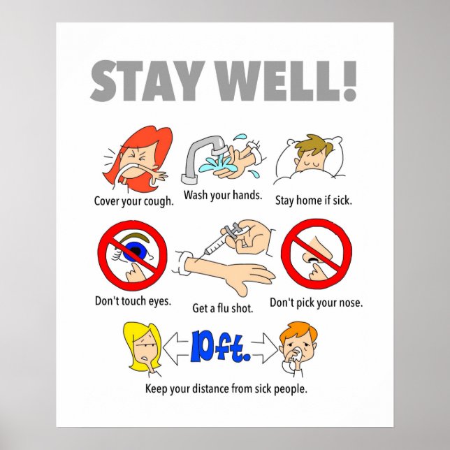 20-tums x16-tums STAY WELL Poster (Framsidan)