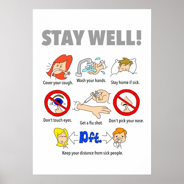 20-tums x28-tums STAY WELL Poster (Framsidan)