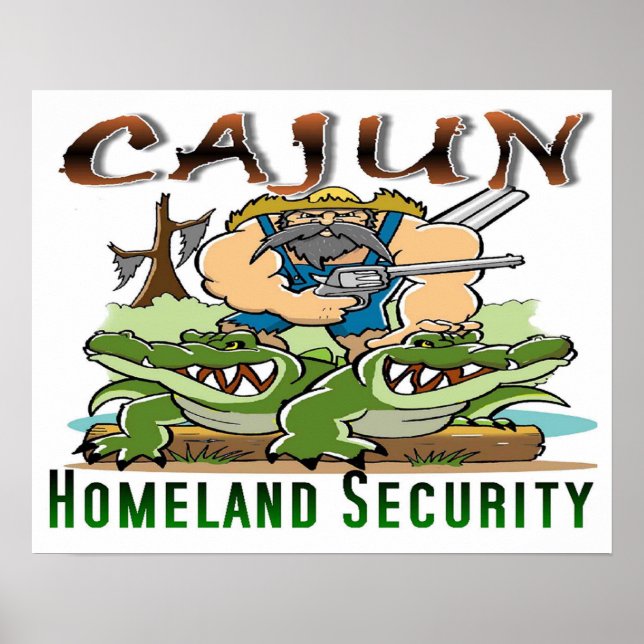 20-tums x 16-tums kajun Homeland Security-POSTER Poster (Framsidan)