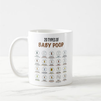 20 Typer av Baby Poop 11oz Kaffe Mugg