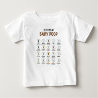 20 Typer av Baby Poop t-Shirt (6 mos)