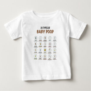 20 Typer av Baby Poop t-Shirt (6 mos)